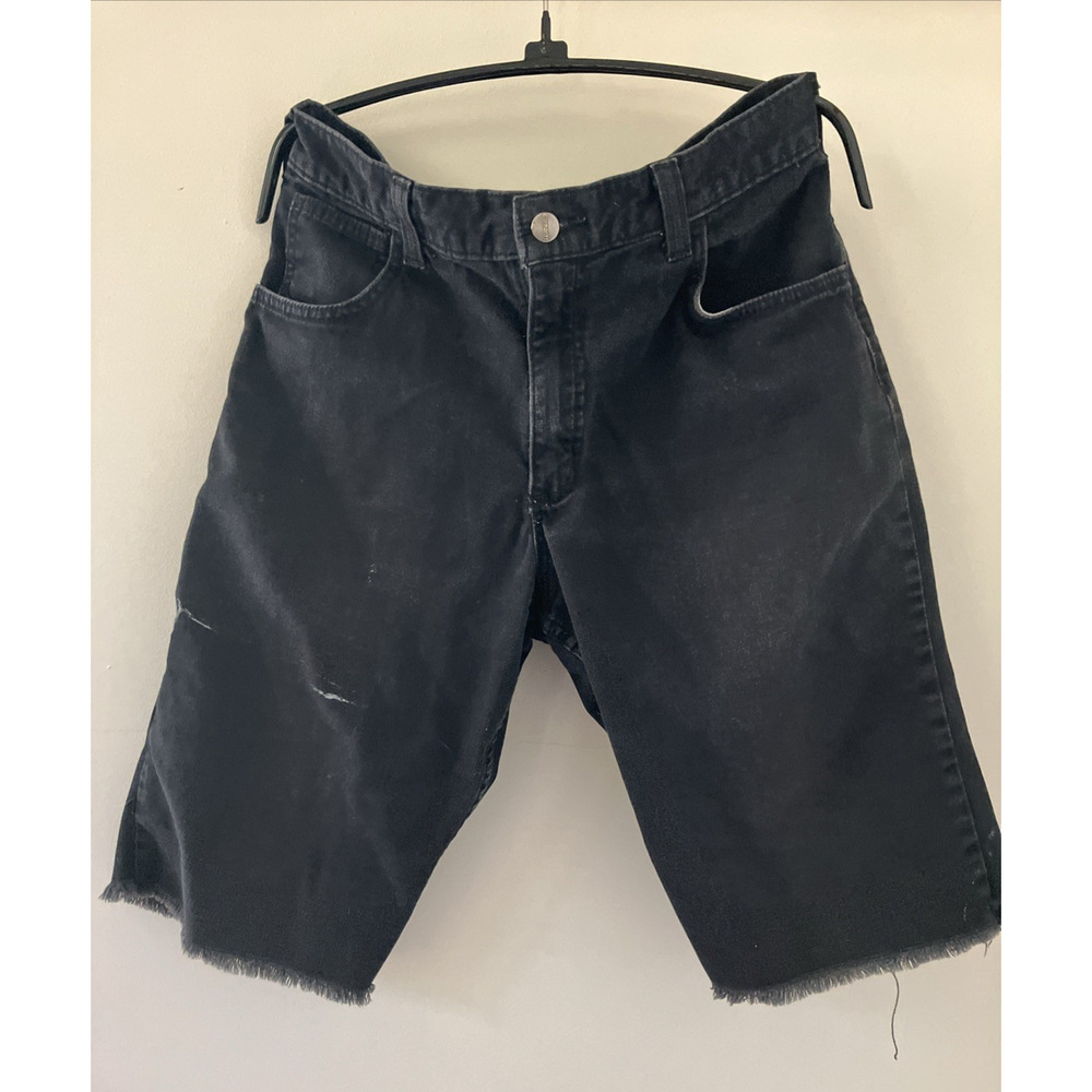 Carhartt Relaxed Fit Black Cotton Duck Canvas Jean Shorts Cutoffs 31x12 31 Waist